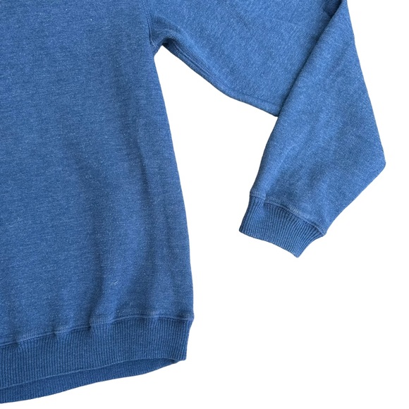 Disney Parks Sweatshirt Mens 1/2 Zip Long Sleeve Cowl Neck Stretch Blue Small - Picture 3 of 14